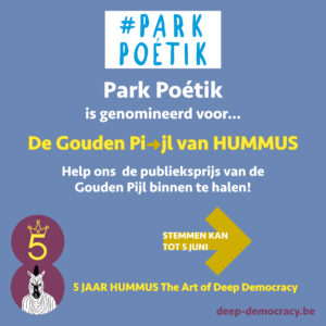 Park Poétik genomineerd voor de Gouden Pijl